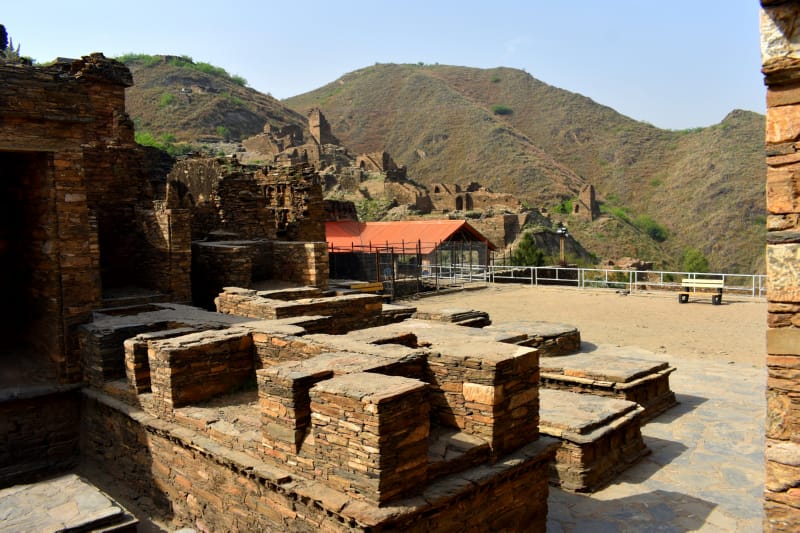 004 Votive Stupa Area with Newly Excavated Area in Background
