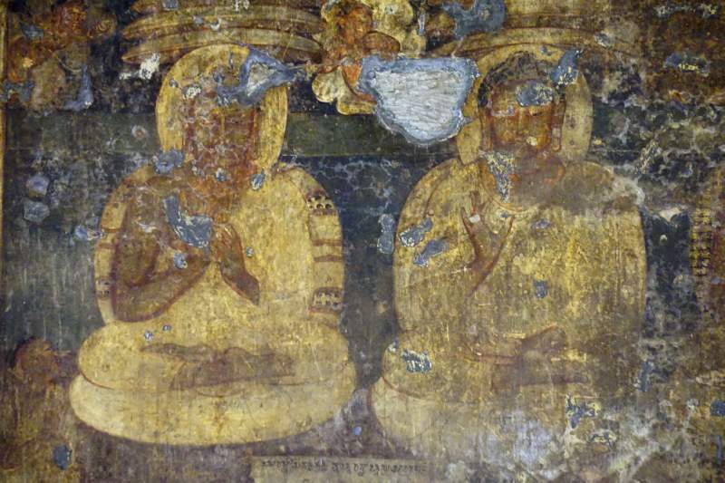 Cave 16, Buddha Paintings, with Inscription
