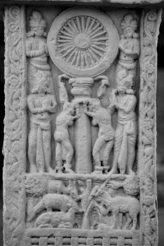 Dharmacakra on Pillar