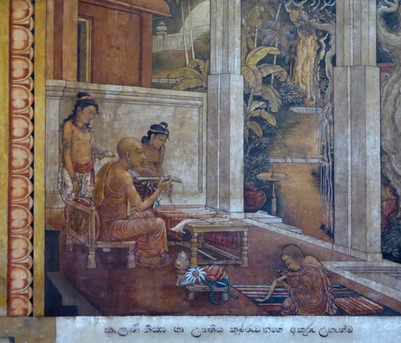 089 Kelani Tissa and Uttiya learning Letters in the Temple