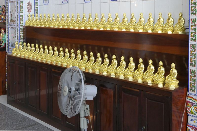 017 Rows of Golden Buddhas